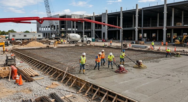 Commercial Slab Installation in Rockville, MD